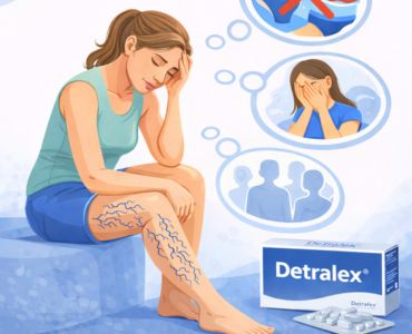 женщина с варикозом ног и раздумьями